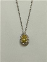 Collana Ama Donna in Oro bianco Diamante Lab Grown AMA-GI-202-16-GIALLO - AMA-GI-202-16-GIALLO